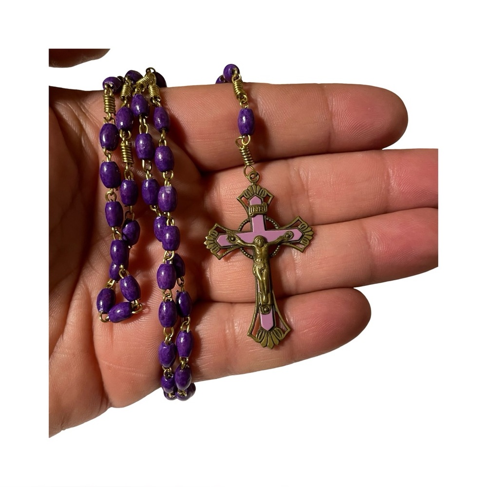 Vintage Purple Rosary